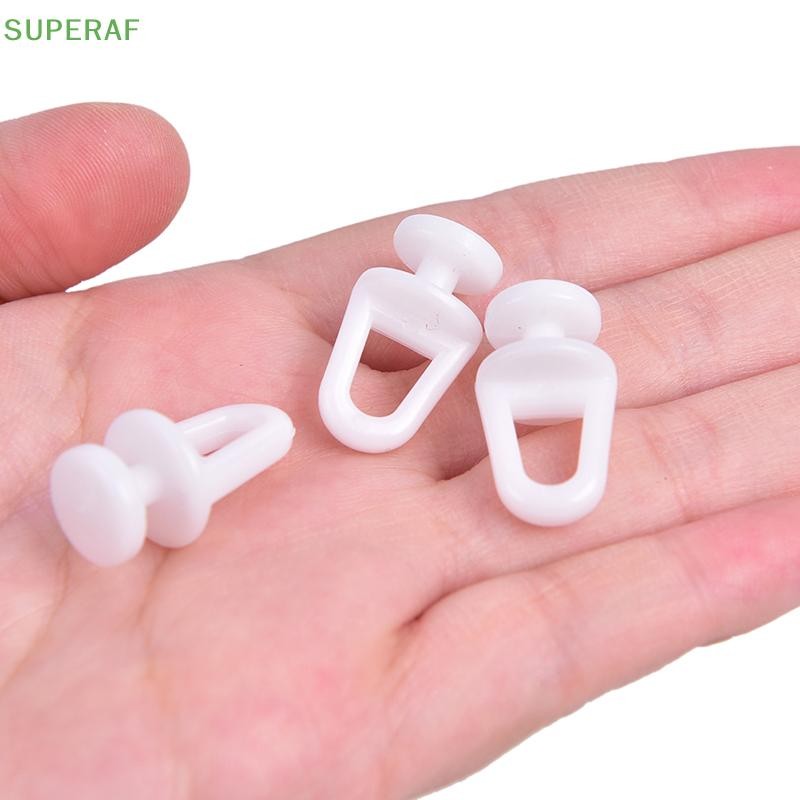 Superaf 60 ชิ้นรางพลาสติกผ้าม่านติดตามลําเลียงตะขอลูกกลิ้งบ้านผ้าม่านอุปกรณ์เสริม HOT
