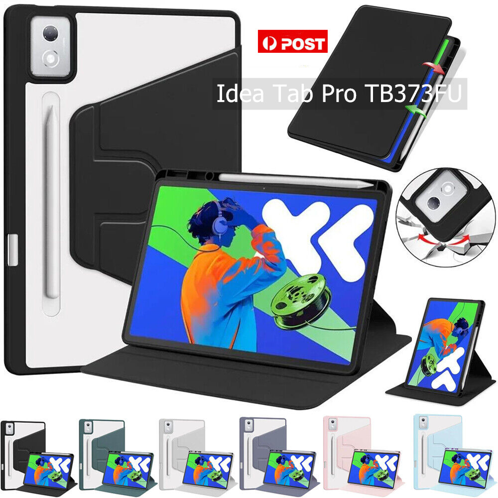 สําหรับ Lenovo Idea Tab Pro TB373FU 12.7 "นิ้ว 2025 หมุนกรณีสมาร์ทหนังกันกระแทก