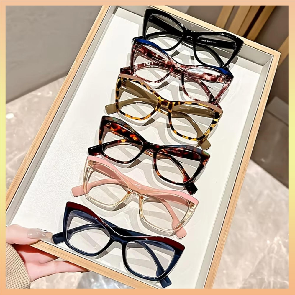 Chic Cat-Eye Blue Light Blocking Glasses,การออกแบบเต่าย้อนยุค,กรอบ PC Full-Rim,แว่นตาคอมพิวเตอร์แฟชั่นสําหรับผู้หญิง