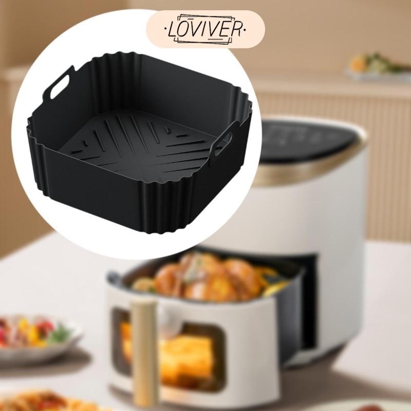 LOVIVER Air Fryer Silicone Liner Air Fryer Silicone Pot for Air Fryer Cooking Lovers