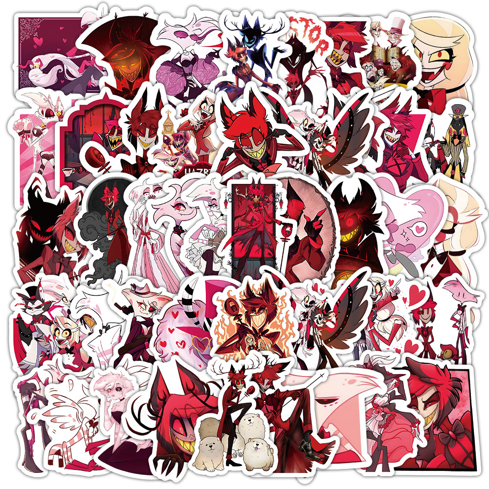 สติ๊กเกอร์ Hazbin Hotel S2 Meme (53 ดีไซน์) | ศิลปะการ์ตูนแบบถอดได้สําหรับ Unboxing Videos & Concert
