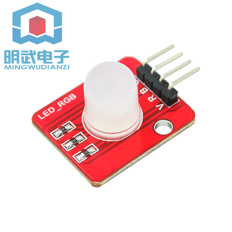 R RGB Full สี LED โมดูลอิเล็กทรอนิกส์ Building Block 5V สามสี 10 มม.ไฮไลท์ RGB Full สี LED โมดูล