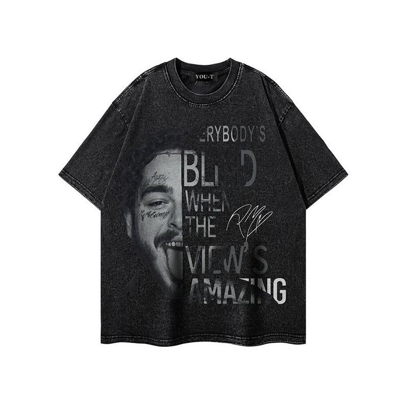 UT shop เสื้อยืดOversize"AMAZING"t shirt แฟชั่น แนวสตรีท สไตล์เกาหลี เสื้อฟอกขาว เสื้อชาย แขนสั้น เสื้อกีฬา3XL