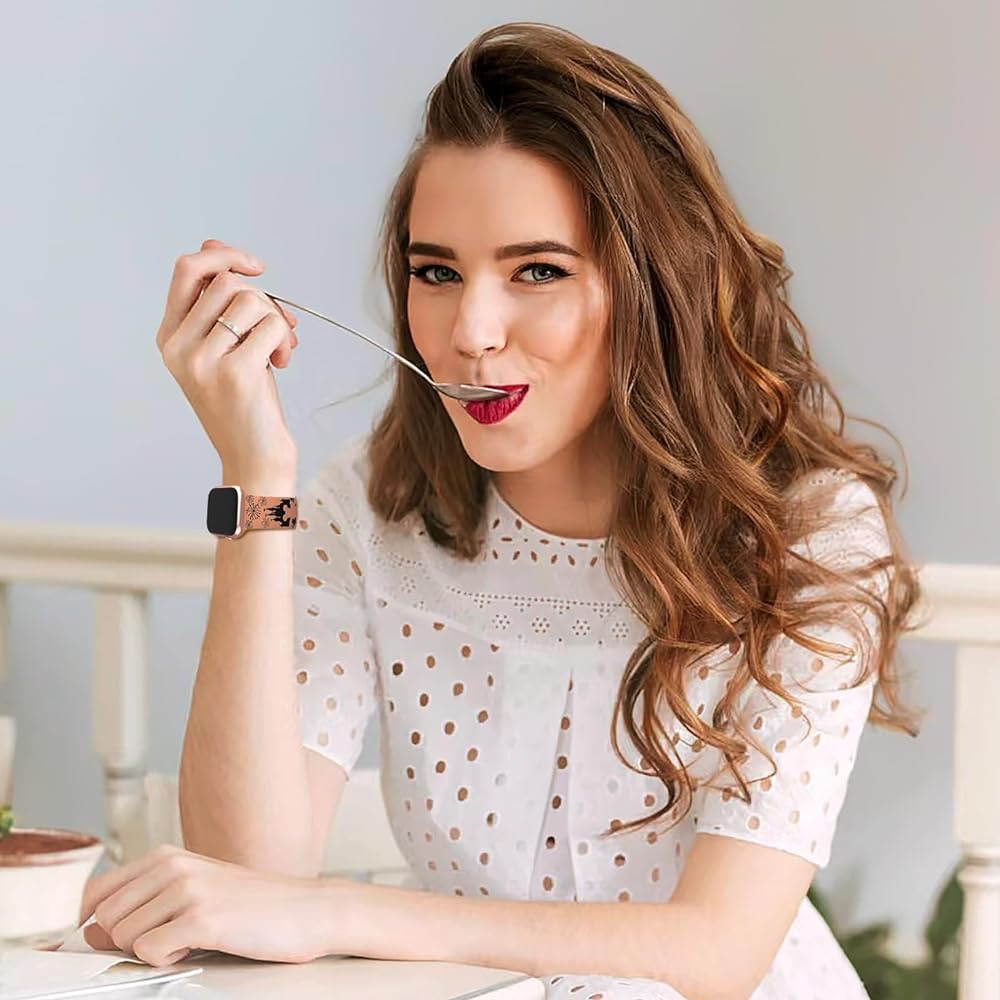 สายยางซิลิโคนแกะสลักนุ่ม for IWatch Apple Watch Ultra/SE 3 2 49มม. Series 11 10 9 8 7 6 5 4 49 46 45 44 42 41 40 38มม. - รูปที่ 2