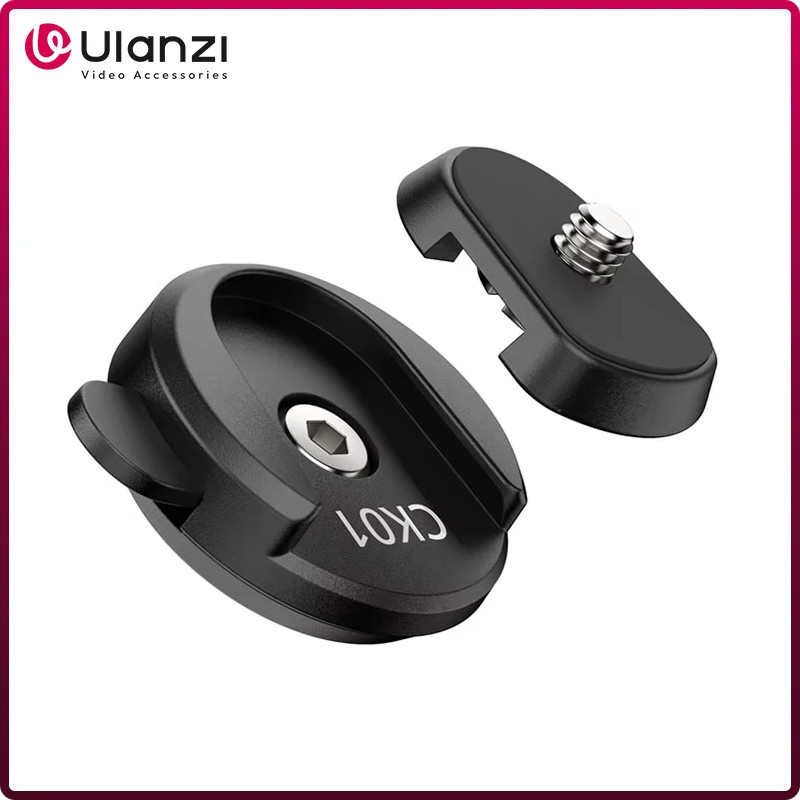 Ulanzi CK01/CK02 Quick-Release Plate Kit/ Quick-Release กระเป๋าเป้สะพายหลังคลิปชุด 1/4 สกรูสําหรับกล้อง Gopro Insta 360