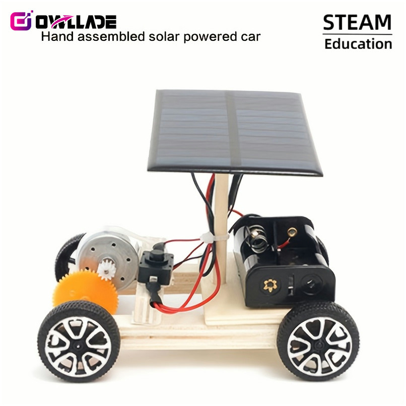 OWLLADE Stem ของเล่นเพื่อการศึกษาสําหรับเด็กของขวัญวันเกิดสําหรับเด็กชาย DIY รถพลังงานแสงอาทิตย์ชุด 