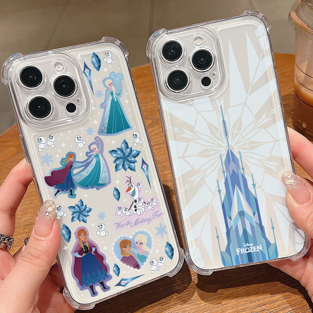 Frozen Queen Elsa สําหรับ Samsung Galaxy S25 Edge S24 S23 S22 S21 S20 FE Plus Note20 Ultra 5G Clear Soft Anti-fall ฝาครอบโทรศัพท์