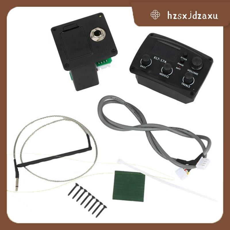 กีต้าร์โปร่ง EQ Preamp พร้อมจูนเนอร์ Procedding ดิจิตอล 3 Band EQ Equalizer พร้อมจูนเนอร์กีตาร์ Pick