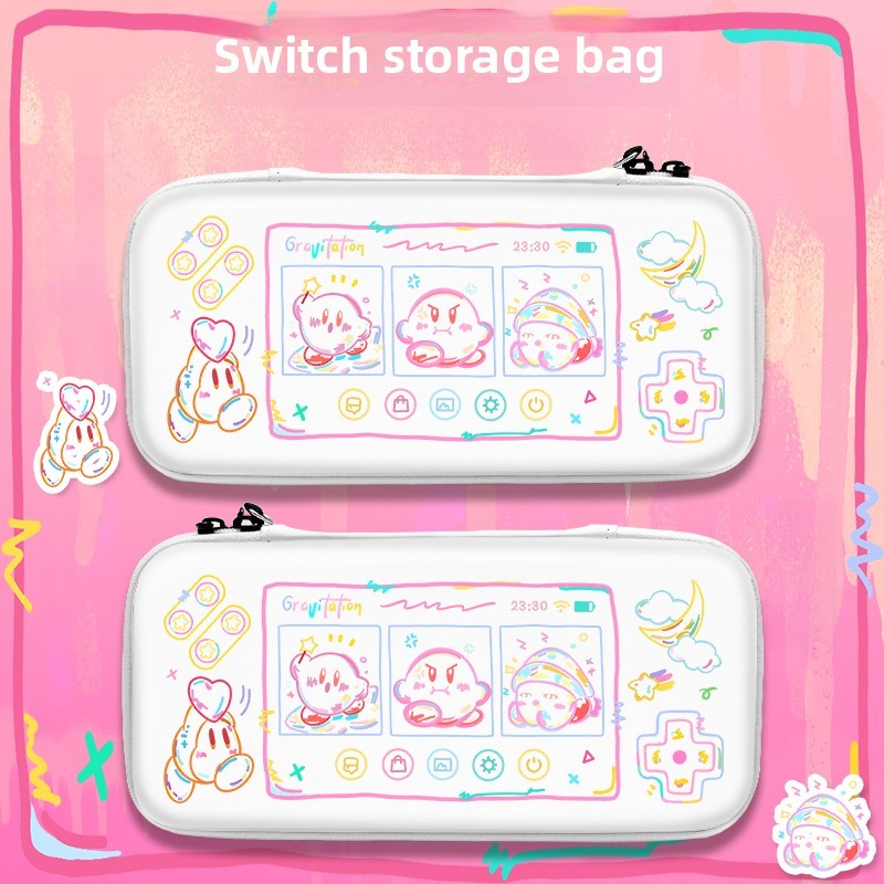 กระเป๋าพกพาเข้ากันได้กับ Nintendo Switch V1/Switch OLED Console Protective Portable Travel Carrying Case Pouch with Pockets for Console and Accessories