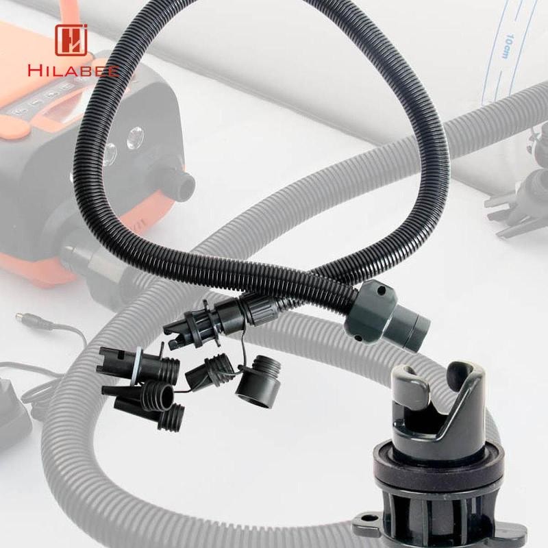 HILABEE Paddle Board ปั๊มท่ออะแดปเตอร์ชุด 6 หัวฉีด Stand up Paddleboard อุปกรณ์เสริม Connector ที่ถอ