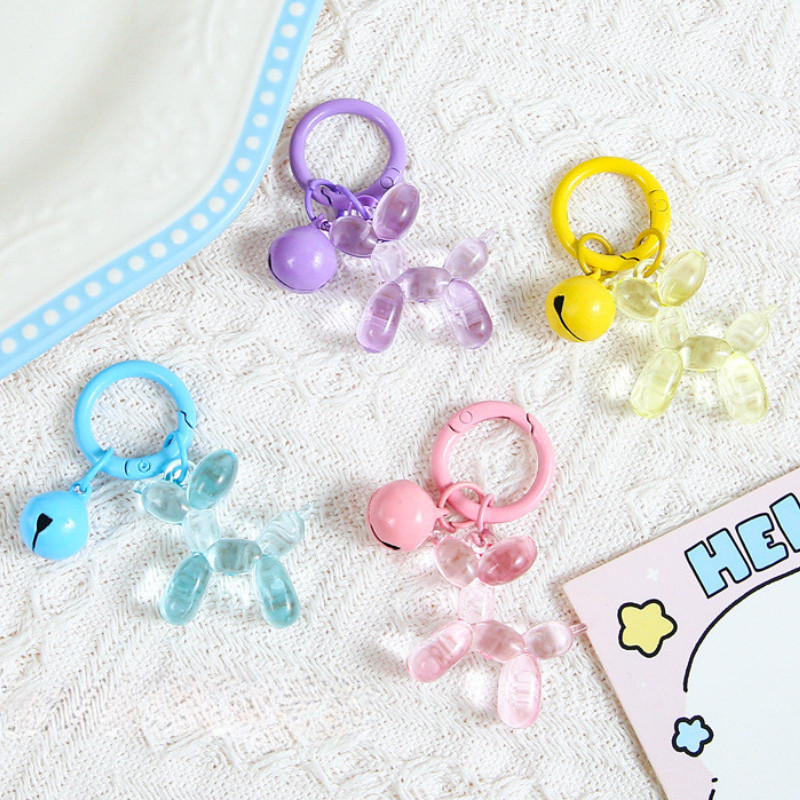 น่ารักการ์ตูนบอลลูนสุนัขพวงกุญแจ DIY สําหรับผู้หญิงสาว Y2K กระเป๋าจี้คู่พวงกุญแจรถเครื่องประดับของขวัญอุปกรณ์ตกแต่ง ราคา ถูกที่สุด ดีลบีเคเค แกลเลอรีภาพที่ 5