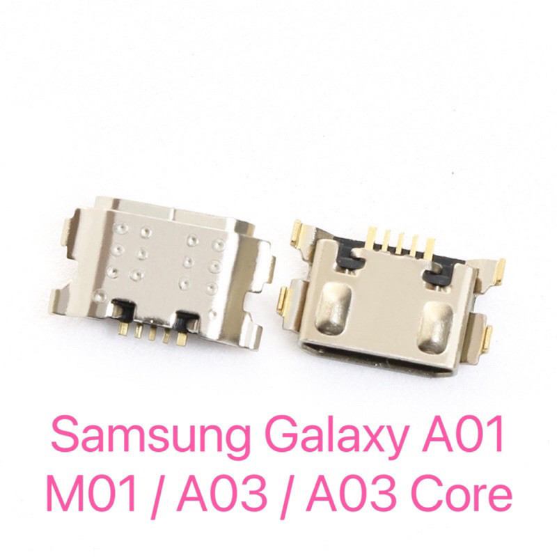 5-50 ชิ้น Dock Micro Plug USB ชาร์จ Charger Pin Dock พอร์ตสําหรับ Samsung Galaxy A01 M01 A03 / A03 Core ชาร์จ Pin Dock Connector