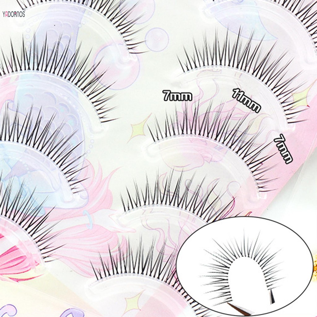 【ready】5 คู่ - ขนตาที่มีน้ำธรรมดา - ขนตาธรรมชาติโปร่งใส - เลียนแบบขนตาแท้จริงและปลอมที่นุ่มและสะดวกสบาย - รูปที่ 7
