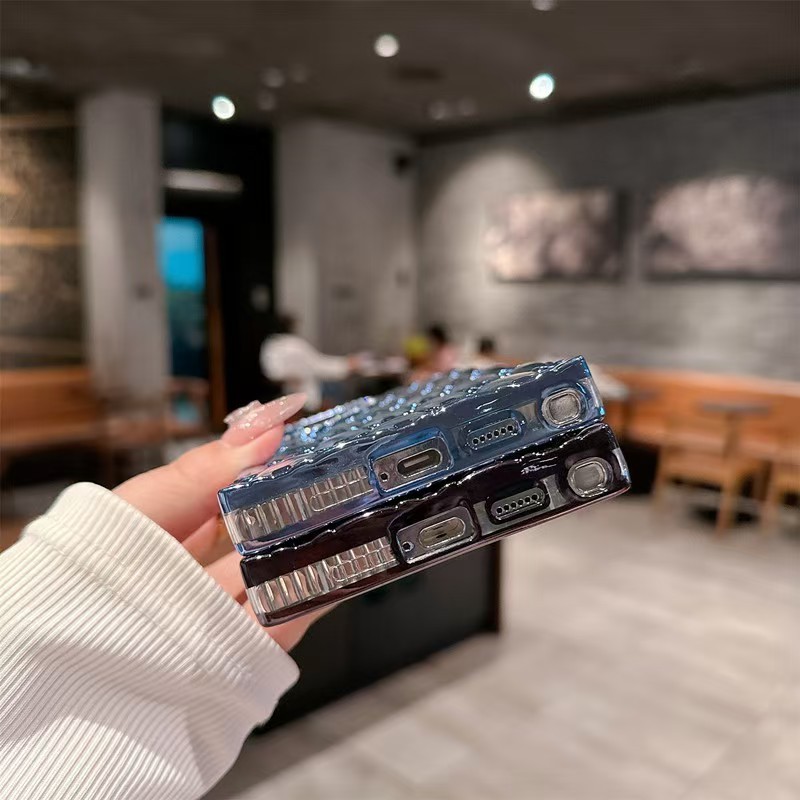 SAMSUNG หรูหราชุบrhombusรูปแบบbling Glitter Rhinestone 3Dดอกไม้สําหรับSamsung Galaxy S25 Ultra S24 S23 Ultra Plus S24FE A16 5Gกันกระแทกนุ่ม - รูปที่ 5