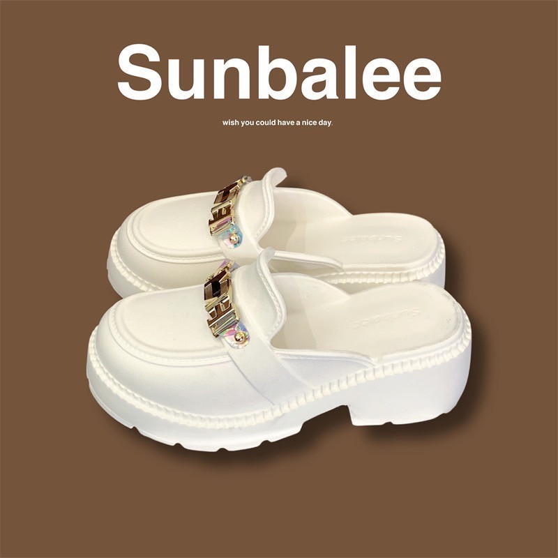 GNA รองเท้าแบบสวมเปิดส้น แถมตัวติด รองเท้าคัทชูเสริมส้นสูง สำหรับผู้หญิง พร้อมส่งในไทย SHO-SUNX88 - รูปที่ 7