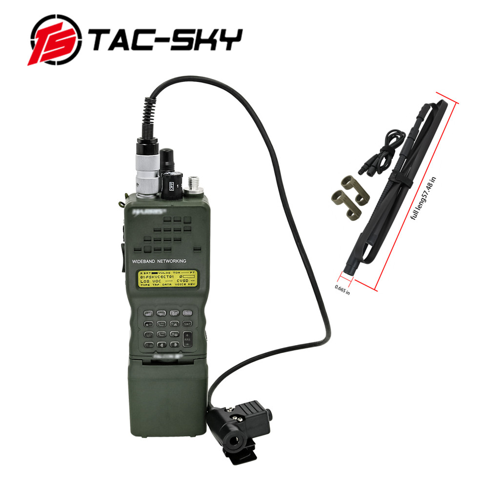 โมเดลวิทยุ TAC-SKY PRC152A วิทยุแทคติคอลแบบพกพา + เสาอากาศพับได้ + 6-Pin 6PINU94PTT（Just the model {