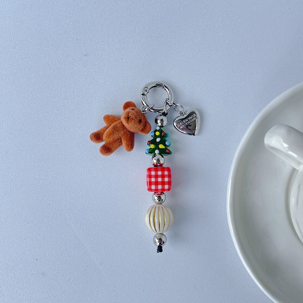 Original Designed Key Chain Y2kกระเป๋าจี้น่ารักดอกไม้หมีจี้DIYคริสต์มาสสไตล์พวงกุญแจกระเป๋าอุปกรณ์เสริม - รูปที่ 4