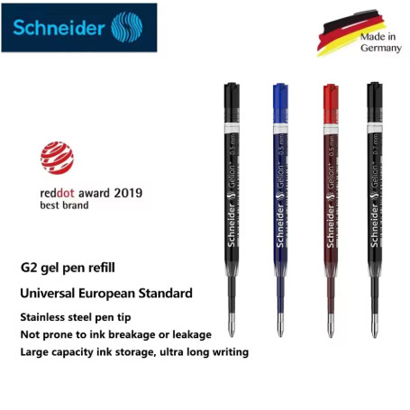SCHNEIDER ชไนเดอร์ เจล ปากกาเจลเติม ก2 เติมเปลี่ยนรีฟิลเขียน 4 สีสํานักงานอุปกรณ์การเรียน