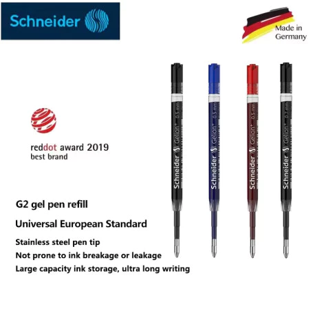 SCHNEIDER ชไนเดอร์ เจล ปากกาเจลเติม ก2 เติมเปลี่ยนรีฟิลเขียน 4 สีสํานักงานอุปกรณ์การเรียน