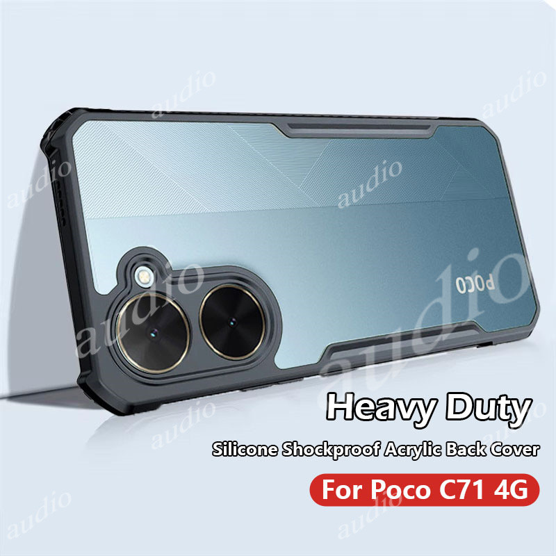 Poco C71 4G 2025 Anti Drop เกราะโปร่งใสอะคริลิคกันกระแทกเลนส์กล้องสําหรับ Poco C71 POCOC71 4G 2025 S