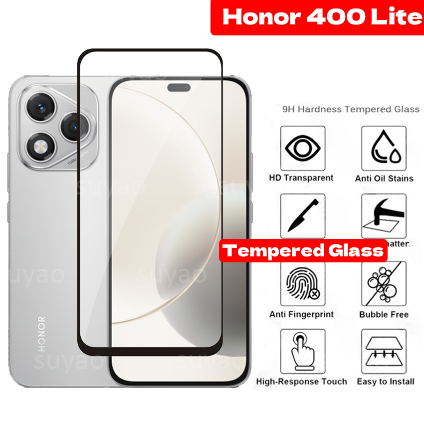 สําหรับ Honor 400 Lite สมาร์ท 400Lite 2025 โทรศัพท์กระจกนิรภัยกาว Honor400Lite ป้องกันหน้าจอ HD ด้าน