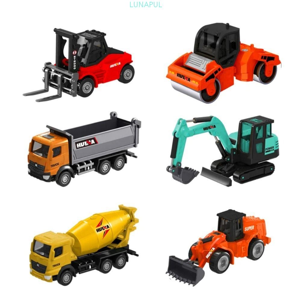 จันทราโมเดลรถวิศวกรรม,จําลองสูง1:80ขนาดรถบรรทุกก่อสร้างของเล่น,ของขวัญวันเกิดรถยกดัมพ์วัสดุโลหะผสมยานพาหนะของเล่นรถขุดรถปราบดินของเล่นเด็กของข