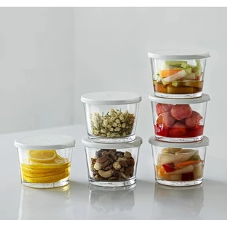 Omocha | ถ้วยแก้วพร้อมฝา สำหรับน้ำพริก Glass Storage Container