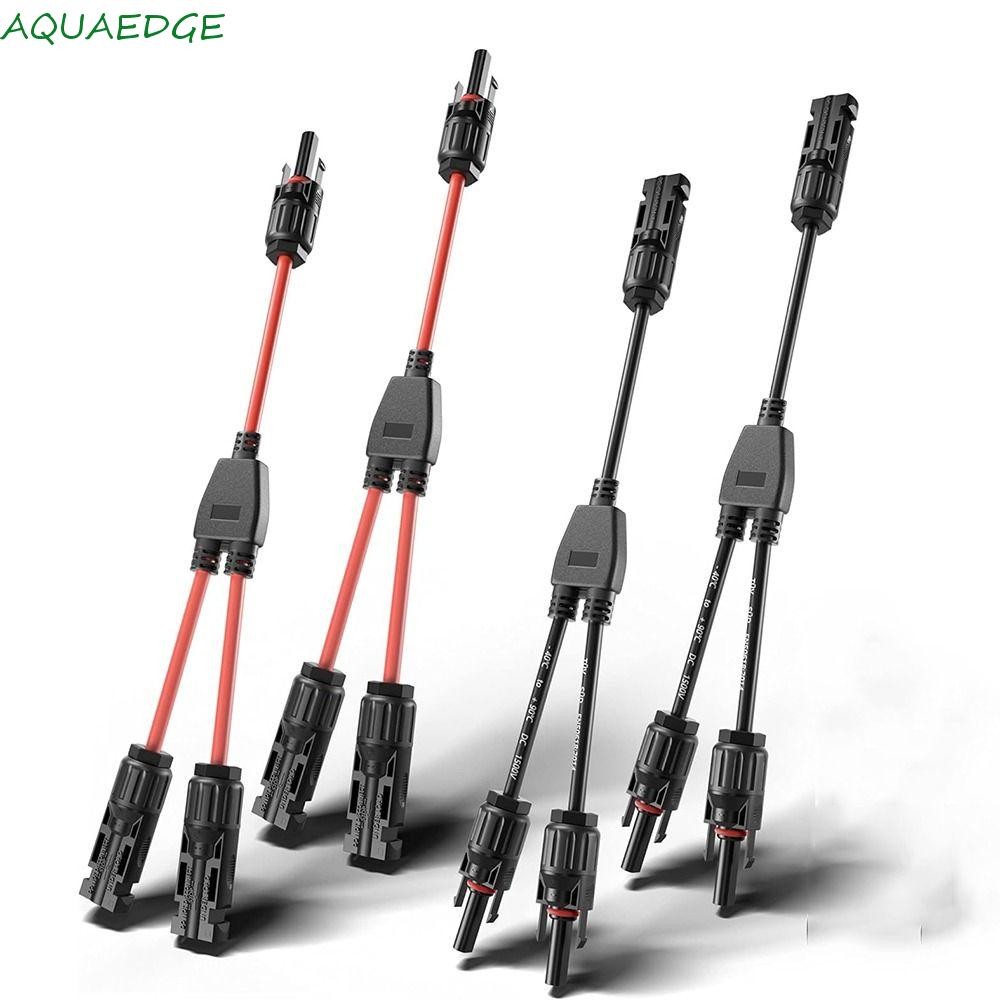 ขั้วต่อแผงโซลาร์เซลล์ AQUAEDGE, เครื่องมือฟรี 1 ถึง 2 Splitter Y สาขาอะแดปเตอร์, ปลอดภัย MC4 กันน้ํา Y-shape สายพลังงานแสงอาทิตย์เครื่องมือปลั๊กสายไฟแผงโซลาร์เซลล์