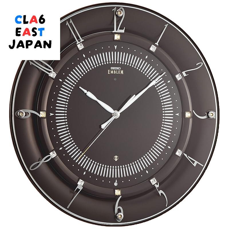 Seiko clock wall hanging clock Dark Brown diameter 330×46mm Radio analog SEIKO EMBLEM HS559B