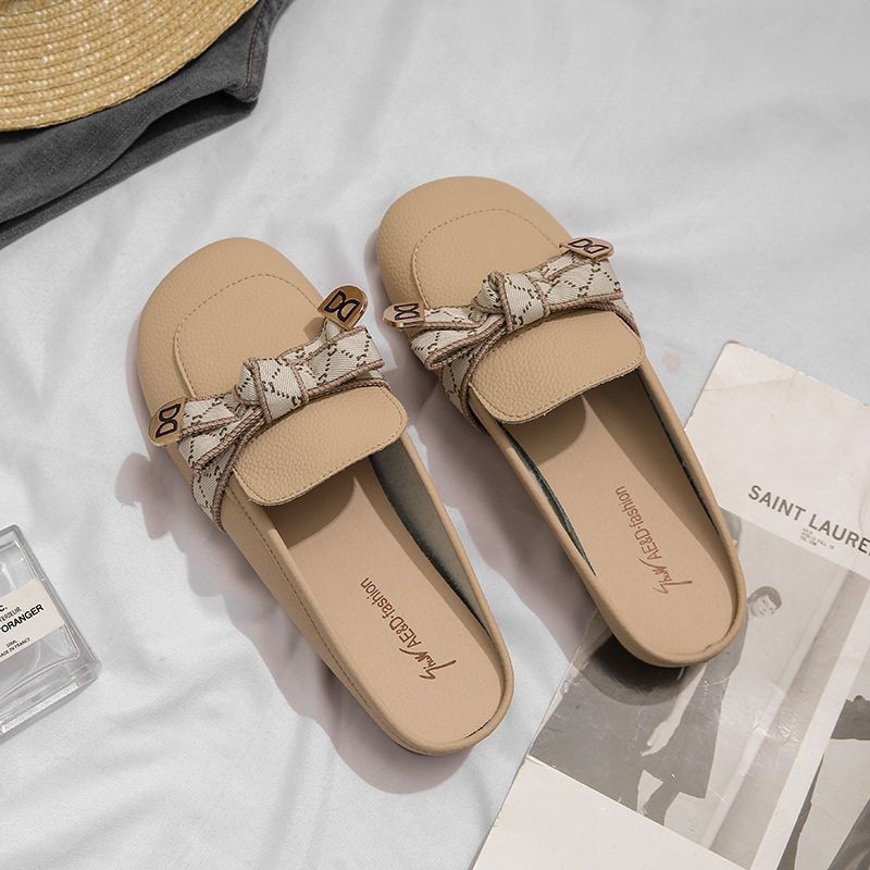รองเท้าถั่วพื้นนุ่มรองเท้าเดี่ยวสไตล์ใหม่สวมใส่ด้านนอกกลวงหนาsoled