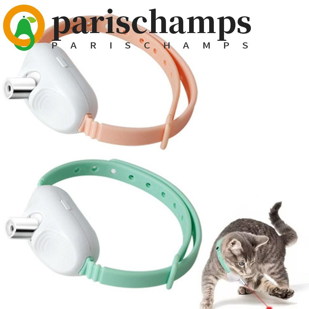 Parischamps ปลอกคอแสดงแมวเลเซอร์อัจฉริยะ, บรรเทาความวิตกกังวลปลอกคอล้อเล่นแมวไฟฟ้า, ความคิดสร้างสรรค์ความบันเทิงด้วยตนเองแบบโต้ตอบแมวเลเซอร์ของเล่นส