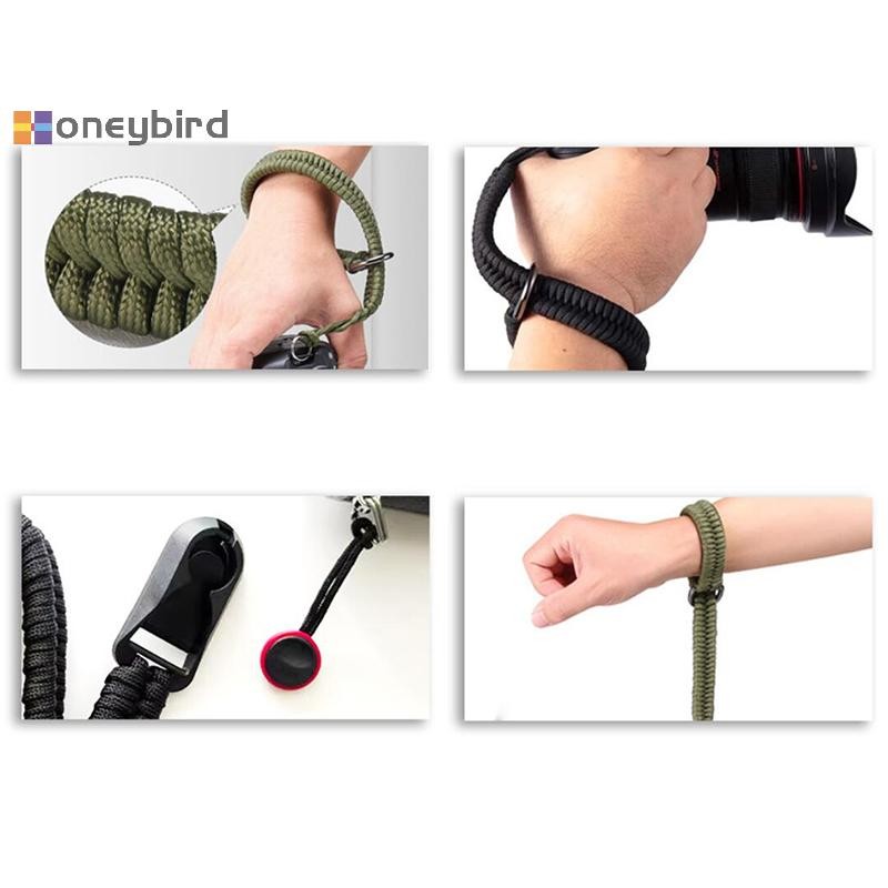 Honeybird 1 ชุด Quick Release ไหล่คอเชือกเข็มขัดสําหรับ Sony Nikon Fuji Canon Olympus Panasonic DSLR ทอมือกล้องสายรัดข้อมือ Nice
