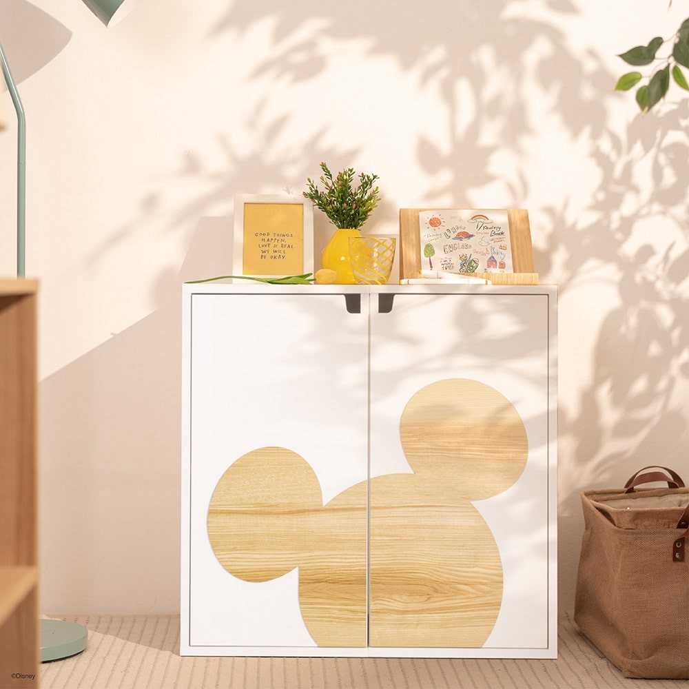SB Design Square กล่องอเนกประสงค์ DISNEY รุ่น MICKEYCUBE-H สีขาว (70x30x70 ซม.) แบรนด์ KONCEPT FURNITURE