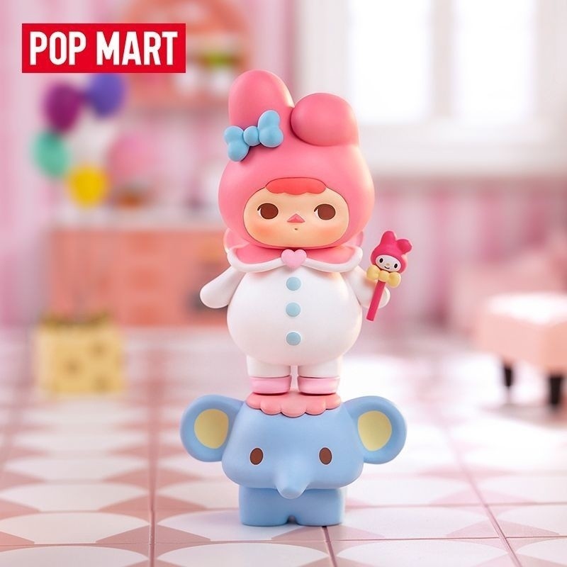 PUCKY Sanrio family series POPMART กล่องตาบอด เครื่องประดับอินเทรนด์ ยืนยันรุ่น