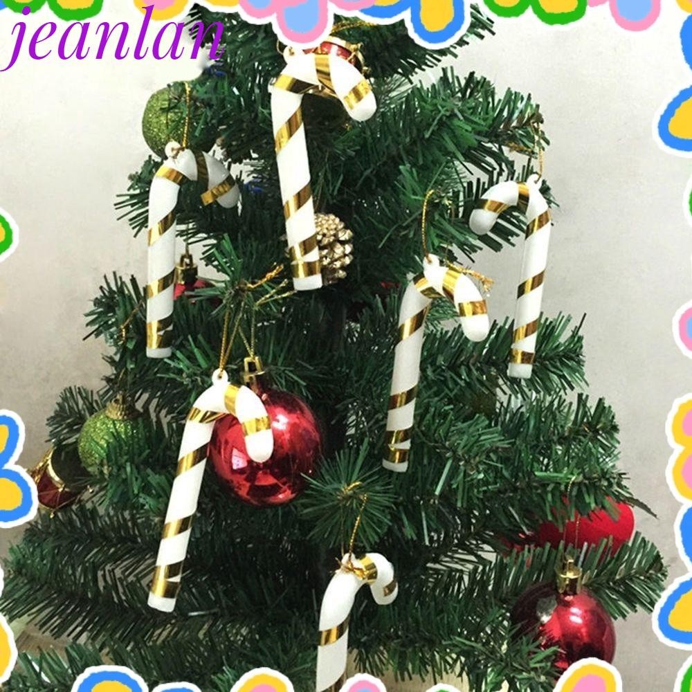 Jeanlan 6 ชิ้น/เซ็ตคริสต์มาส Lollipop จี้,พลาสติกที่น่าสนใจ Christmas Candy Cane เครื่องประดับ, คริสต์มาสตกแต่งบ้าน Party Supplies ต้นคริสต์มาสแขวน