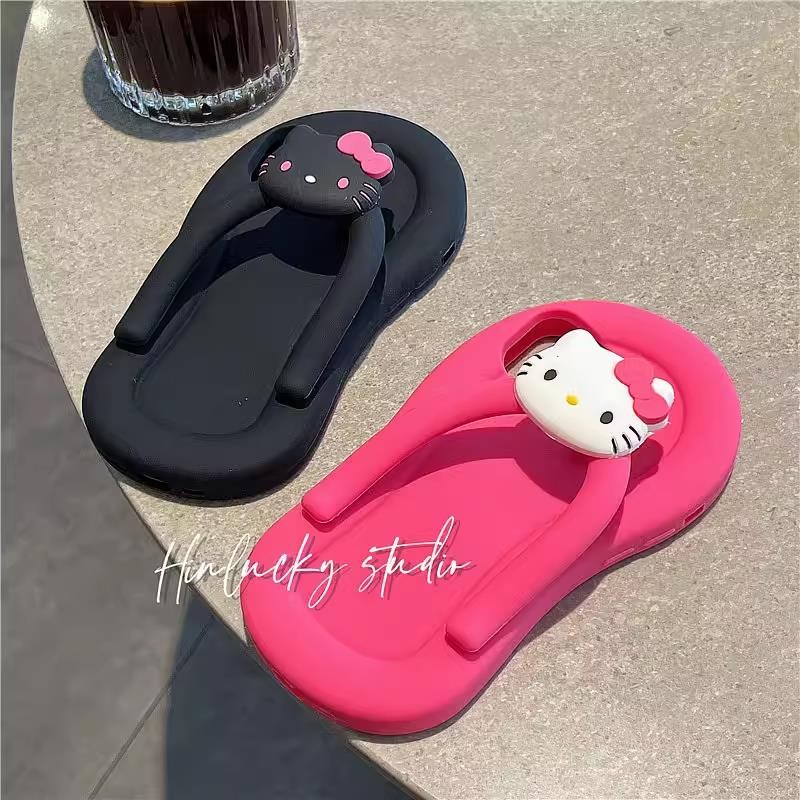 รองเท้าแตะตลกที่ไม่ซ้ํากัน kt Cat 14/13/12 Apple 11 เคสโทรศัพท์ iphone15promax ซิลิโคนกันกระแทกหญิง 10.31G