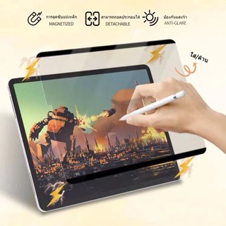 ฟิมล์แม่เหล็ก ใส/ด้าน กันกระแทก mini6/7 แอร์13 Air6 11 2024 Pro12.9 2018/22 pro13 2024 โปร11 2024 Screen Protectors