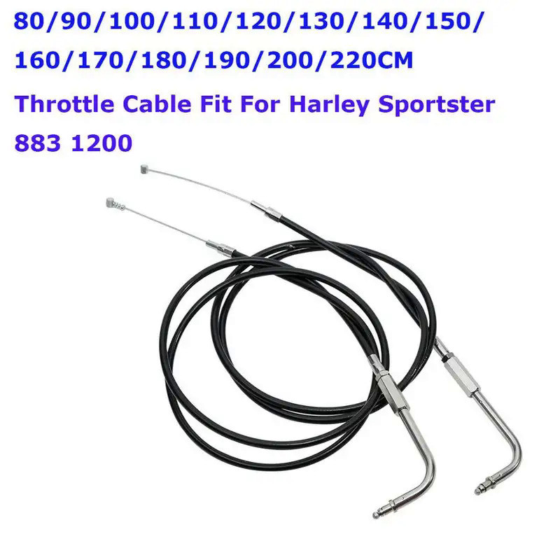 TT สายคันเร่งไวนิลมอเตอร์ไซค์80-220ซม. สำหรับ Harley Sportster XL883 XL1200ครบรอบการผลิตที่กำหนดเองต