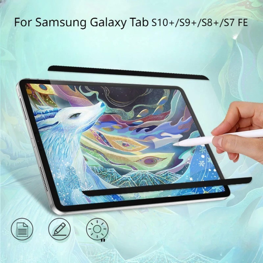 ฟิล์มกันรอยหน้าจอระบบแม่เหล็กสำหรับSamsung Galaxy Tab S10+/S8+/S9+/S7 FE /S8/S7 A9+และเขียนลงสีได้อย่างคมชัดฟิล์มด้าน
