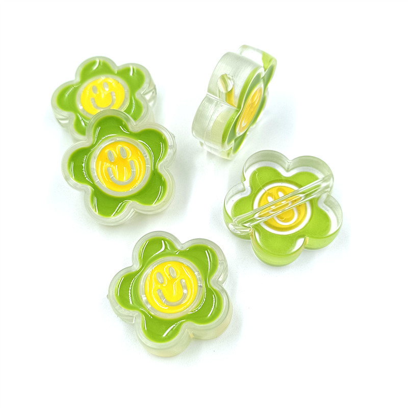 10 ชิ้นหยดน้ํามันดอกไม้ Charms จี้น่ารักอะคริลิค DIY รูปที่ 7
