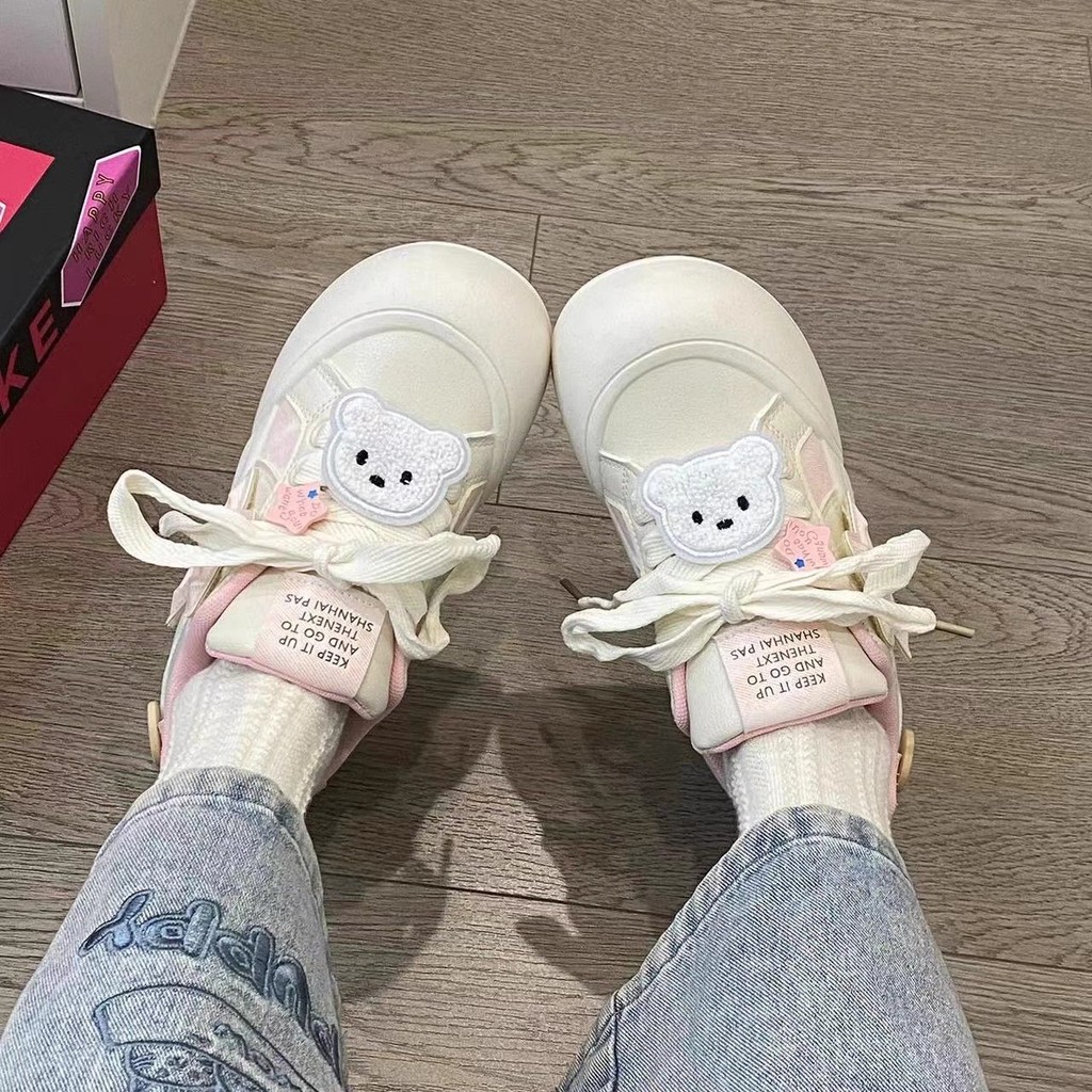 รองเท้าผ้าใบ Big Toe รองเท้าแฟชั่น Flat Lace-Up Casual