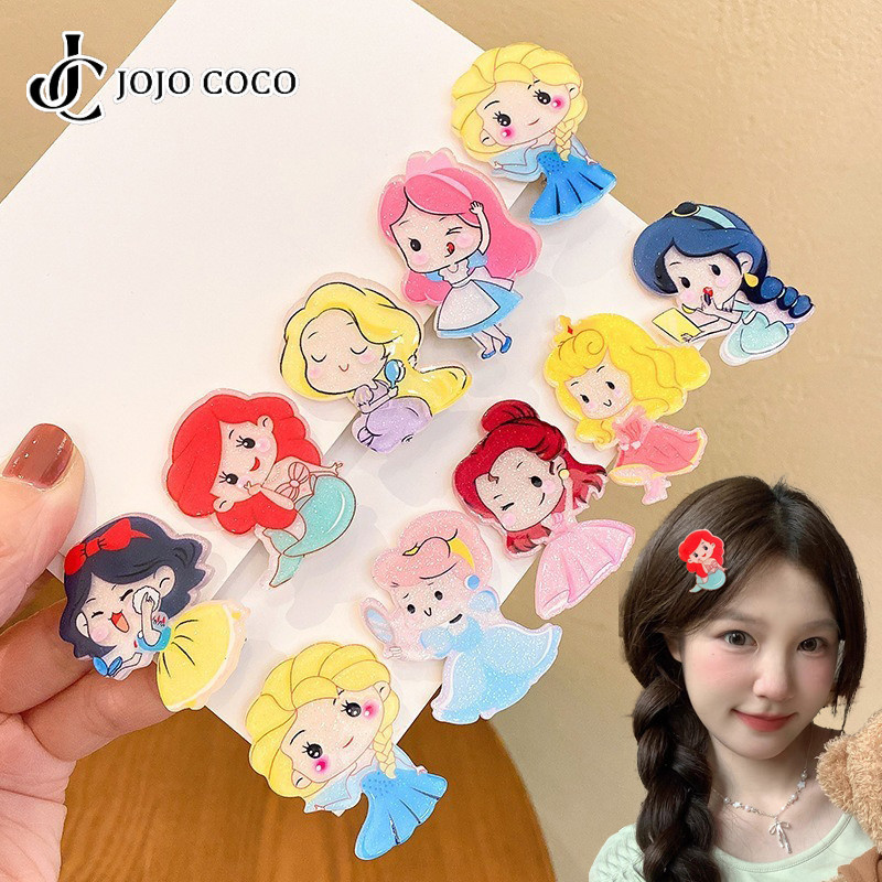 Jojo COCO กิ๊บติดผมเจ้าหญิงอะคริลิคเกาหลีสําหรับเด็กผู้หญิง Ins ของขวัญการ์ตูนนักเรียนน่ารัก Y2k