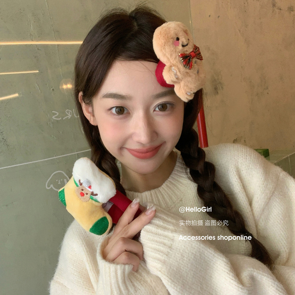 คลิปแบ่งคริสต์มาสขนาดใหญ่, กิ๊บคนขนมปังขิงกวางกวางน่ารัก, เครื่องประดับผมกิ๊บด้านข้าง