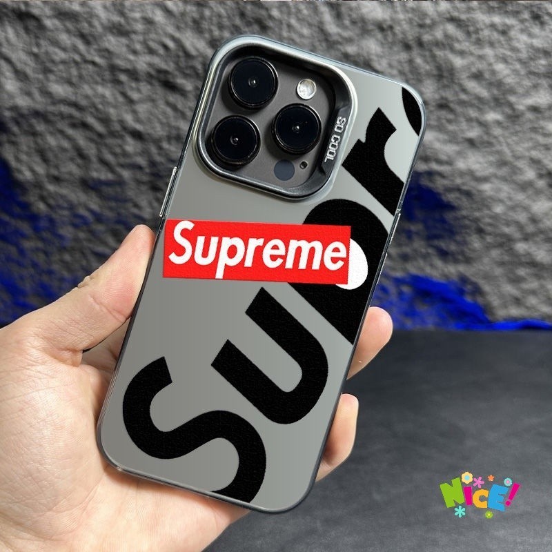 NICE สีสันเงินอินเทรนด์สีแดงและสีดํา Super iPhone 13 15 16 pro max 11/12/13/14 Pro Plus 7/8 Plus X/XR XSMAX-MSCY8
