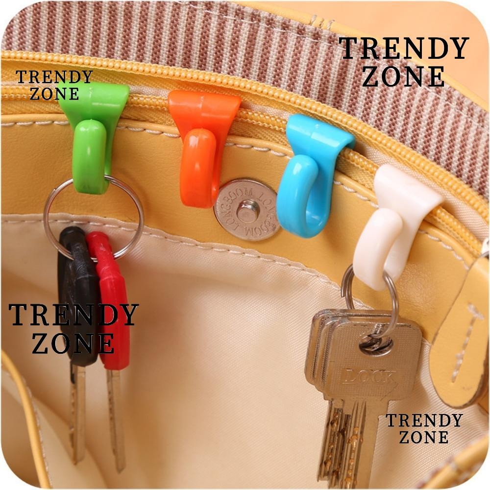 Trendyzone คลิปหนีบกุญแจ, ตะขอเกี่ยวกระเป๋าแบบพกพาที่สร้างสรรค์, กระเป๋าใส่กุญแจป้องกันการสูญหายปี