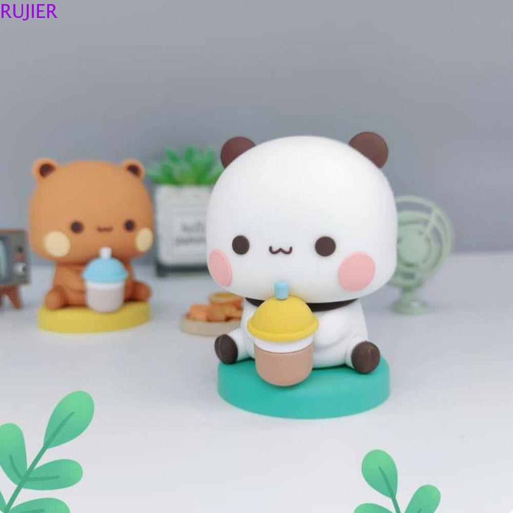 RUJIER Bubu Dudu Panda Bear รูป, อะนิเมะรูป Panda Bubu Dudu รูปตุ๊กตา, Kawaii การ์ตูนสะสมหมี Bubu ตุ
