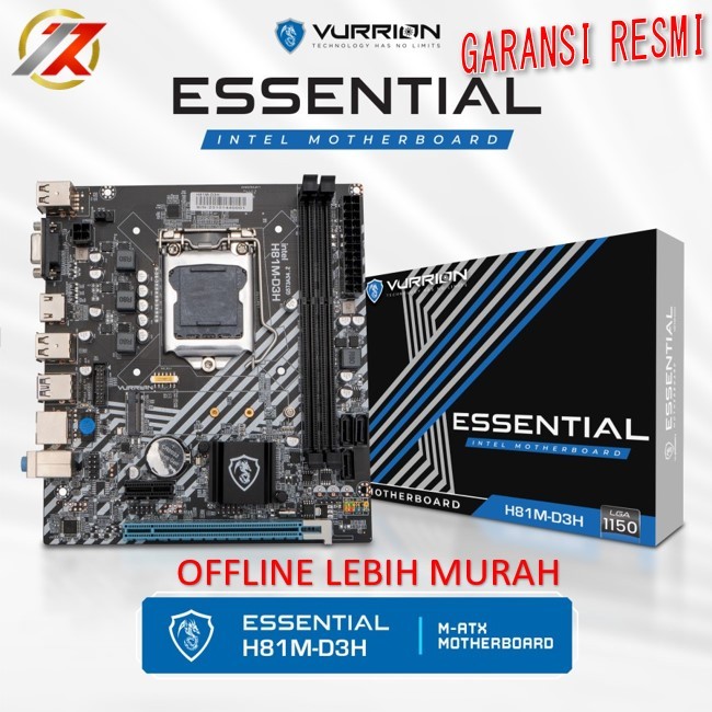 VURRON ESSENTIAL H81M-D3H H81 LGA 1150 เมนบอร์ด