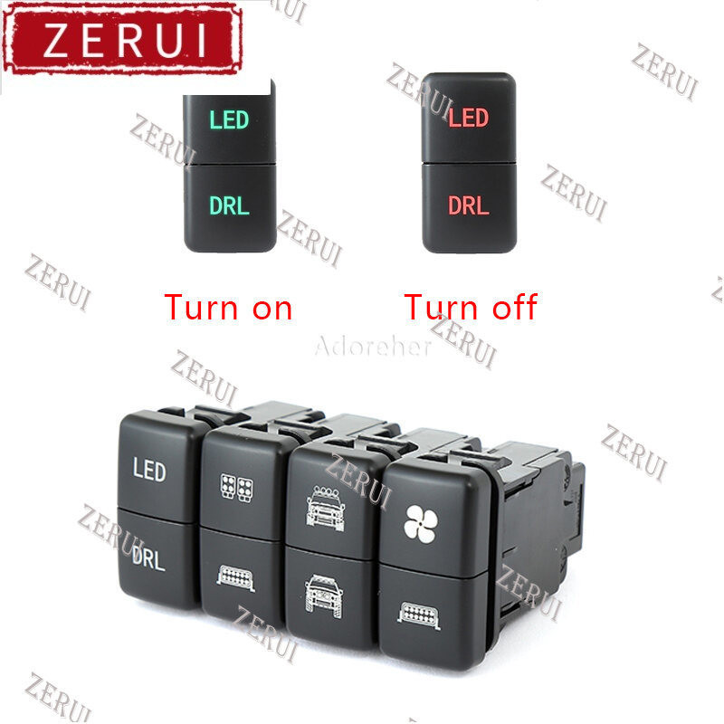 Zr สําหรับ Dual BSM LED สวิทช์ด้านหน้าหมอกโคมไฟปิดปุ่มสวิทช์สําหรับ FJ Land Cruiser Prado 120 LC100 