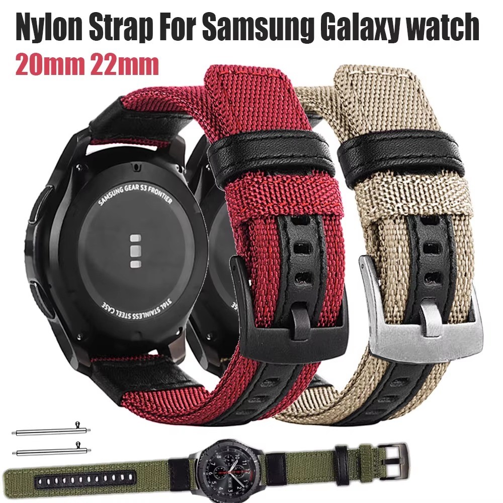 SAMSUNG 22มม.20มม.สําหรับsamsung Galaxy Watch FE 7 6 5 4 40 44มม.นาฬิกา6/4คลาสสิก43 47มม.สร้อยข้อมือไนลอนสําหรับHuawei GT5/4/3 pro 46มม.