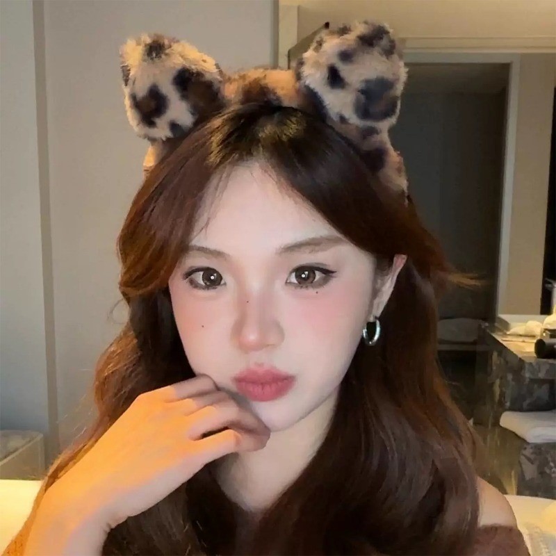 ฤดูใบไม้ร่วงฤดูหนาวผู้หญิงสาวตุ๊กตาผมห่วง-ย้อนยุคน่ารักแฟชั่นเสือดาวพิมพ์แมวหูคาดศีรษะ-คอสเพลย์พรรคผมวง ชม. หูฟัง ราคา ถูกที่สุด ดีลบีเคเค แกลเลอรีภาพที่ 2